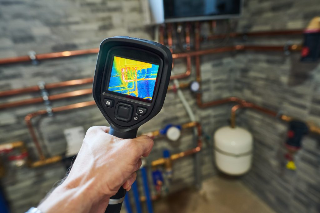 Water leak detection methods using thermal imaging leak detection